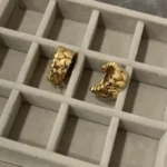 カルティエ　ダブルハート　イヤリング